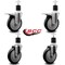 Service Caster 5'' Black Poly Swivel 1-7/8'' Expanding Stem Caster Set 2 Total Lock Brakes, 4PK SCC-EXTTL20S514-PPUB-BLK-2-S-2-178 - alternate 4